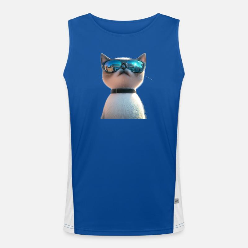 Birma Katze Heilige Birmakatze Süße Birma Katzen Funktionelles Kontrast-Tank Top für Männer 