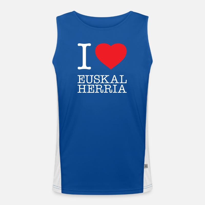 J’AIME EUSKAL HERRIA Pays Basque Basque Débardeur respirant contrasté Homme 