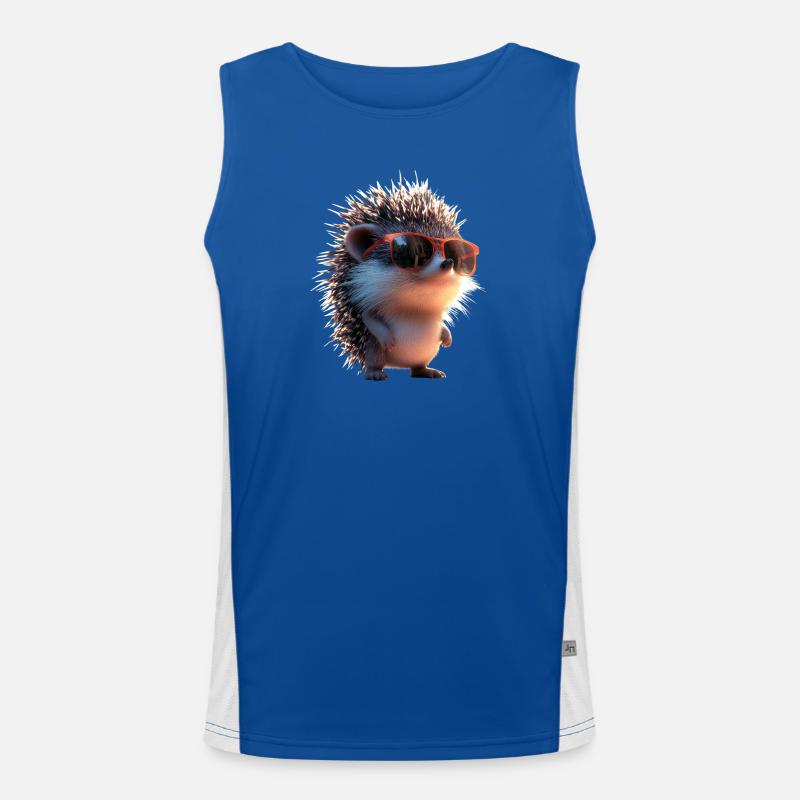 Igel Weißbauchigel Stacheligel Liebe Süßer Igel Funktionelles Kontrast-Tank Top für Männer 