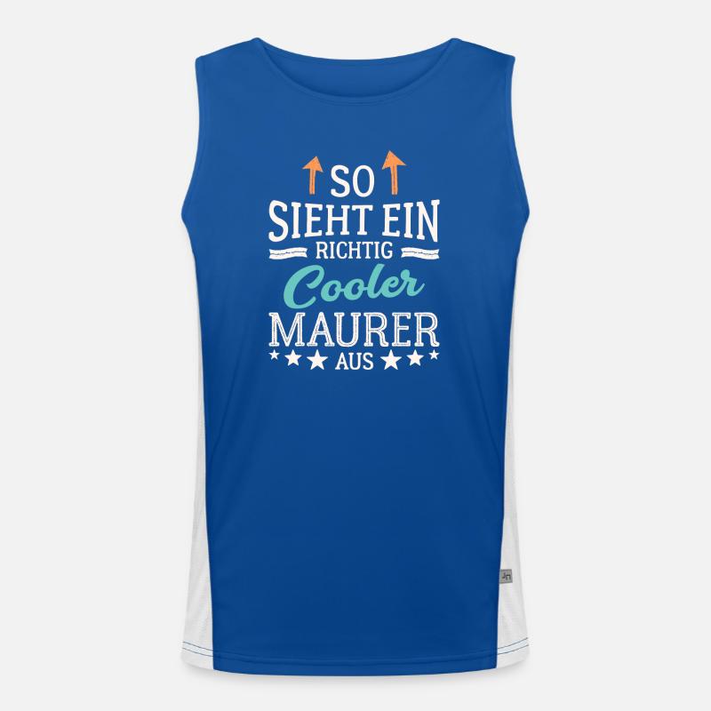 So sieht ein richtig cooler Maurer aus Funktionelles Kontrast-Tank Top für Männer 