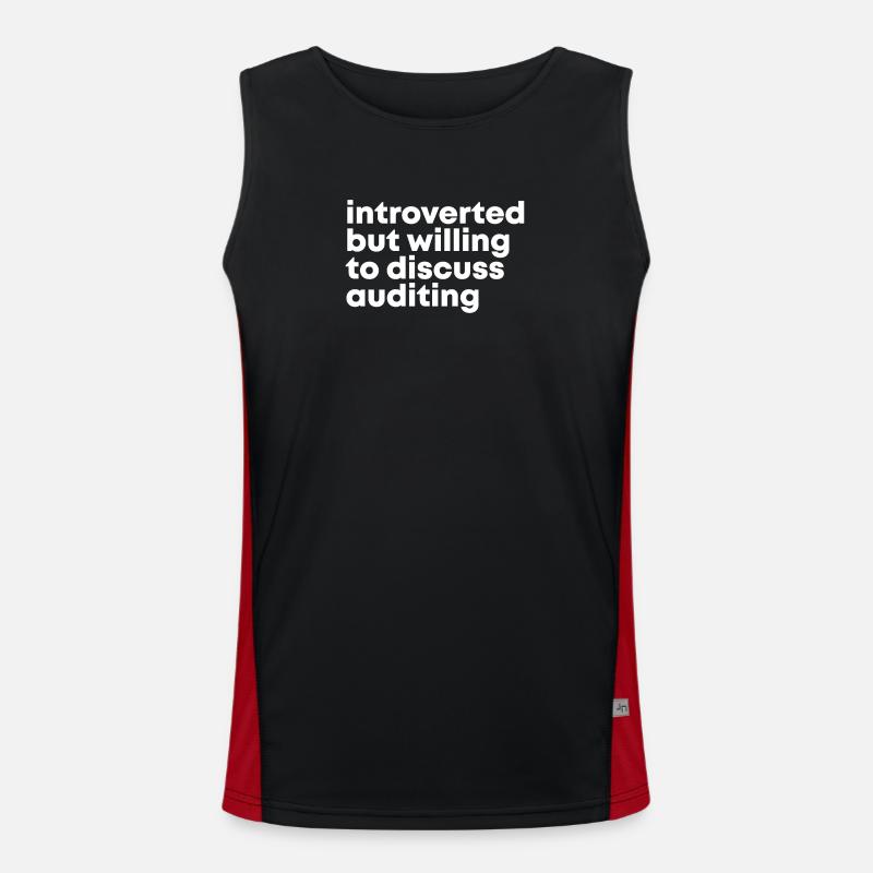 Auditor - Men's Functional Contrast Tank Top  - black/red