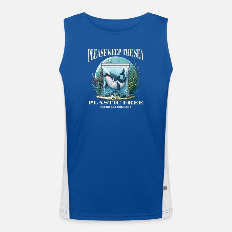 Wale und Plastik Funktionelles Kontrast-Tank Top für Männer 
