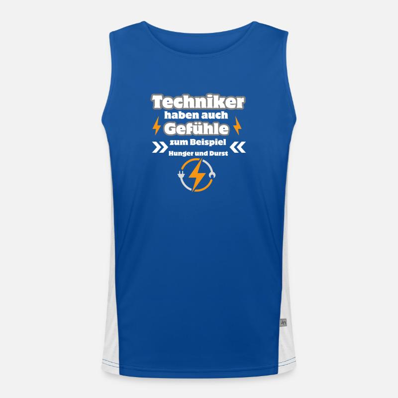 Techniker Gefühle Funktionelles Kontrast-Tank Top für Männer 