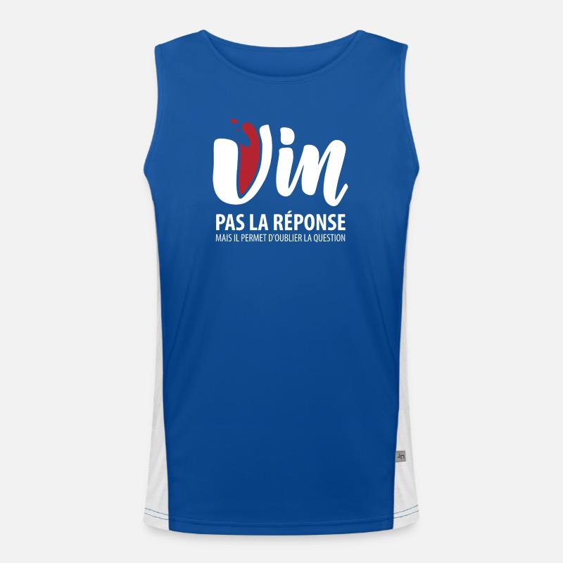 Wine not the solution (dark) Men's Functional Contrast Tank Top 