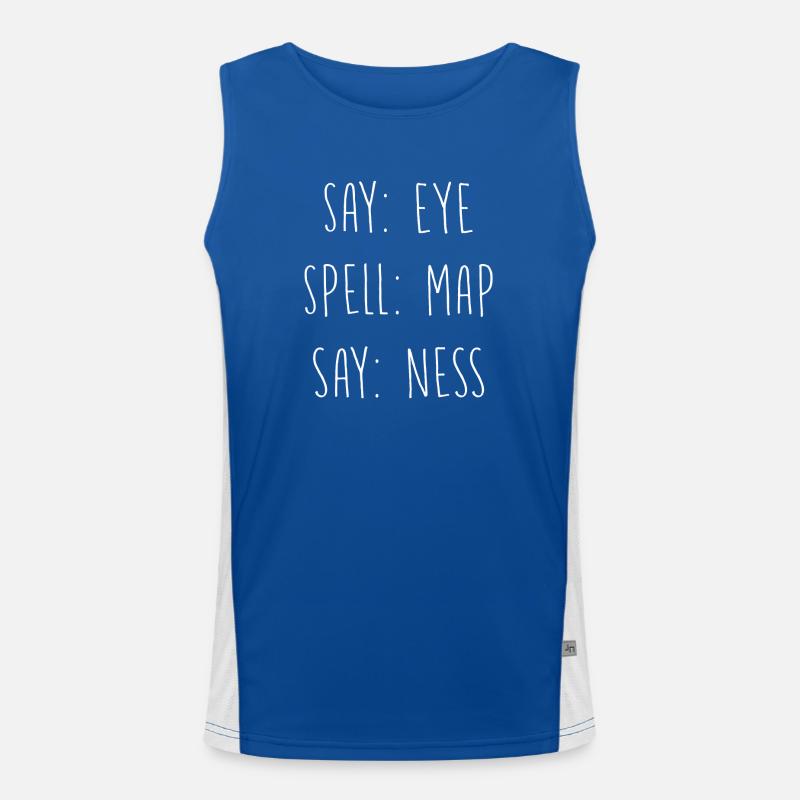 Spelling Game Men's Functional Contrast Tank Top 