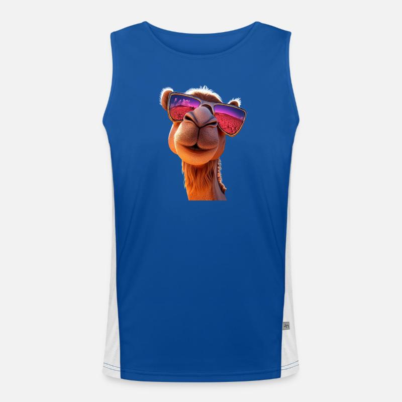 Camel Dromedary Bactrian Camel Gift Camels Men's Functional Contrast Tank Top 