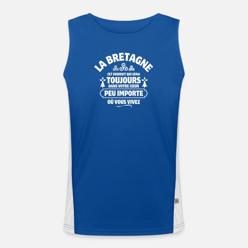 Bretagne, ich bin Bretone, Kelte Funktionelles Kontrast-Tank Top für Männer 