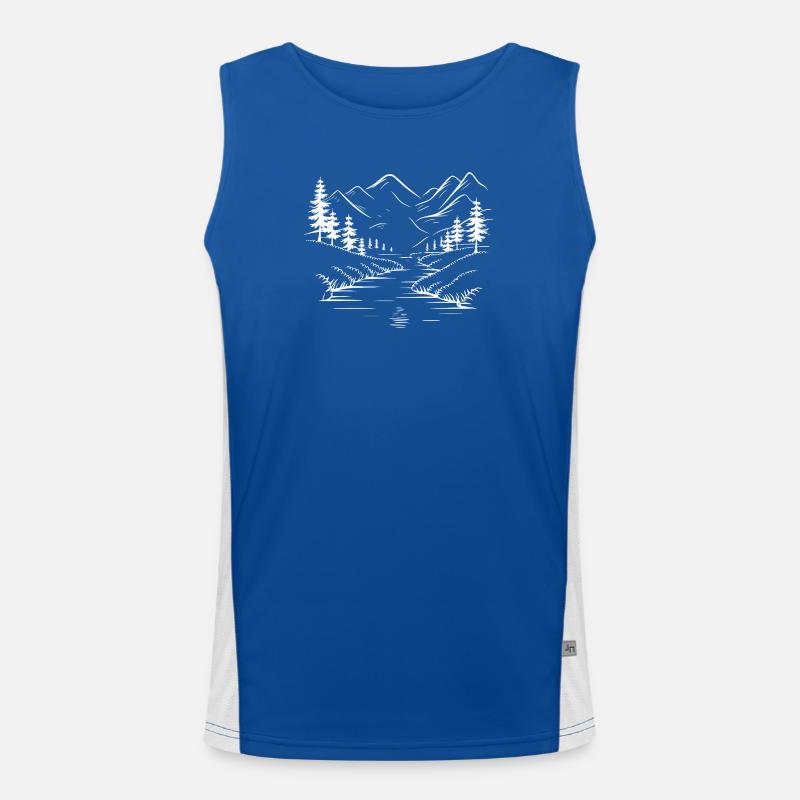 Mountains Men's Functional Contrast Tank Top 