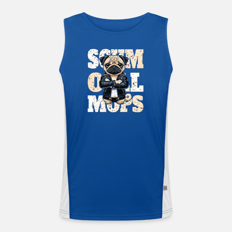 Schmollmops Funktionelles Kontrast-Tank Top für Männer 