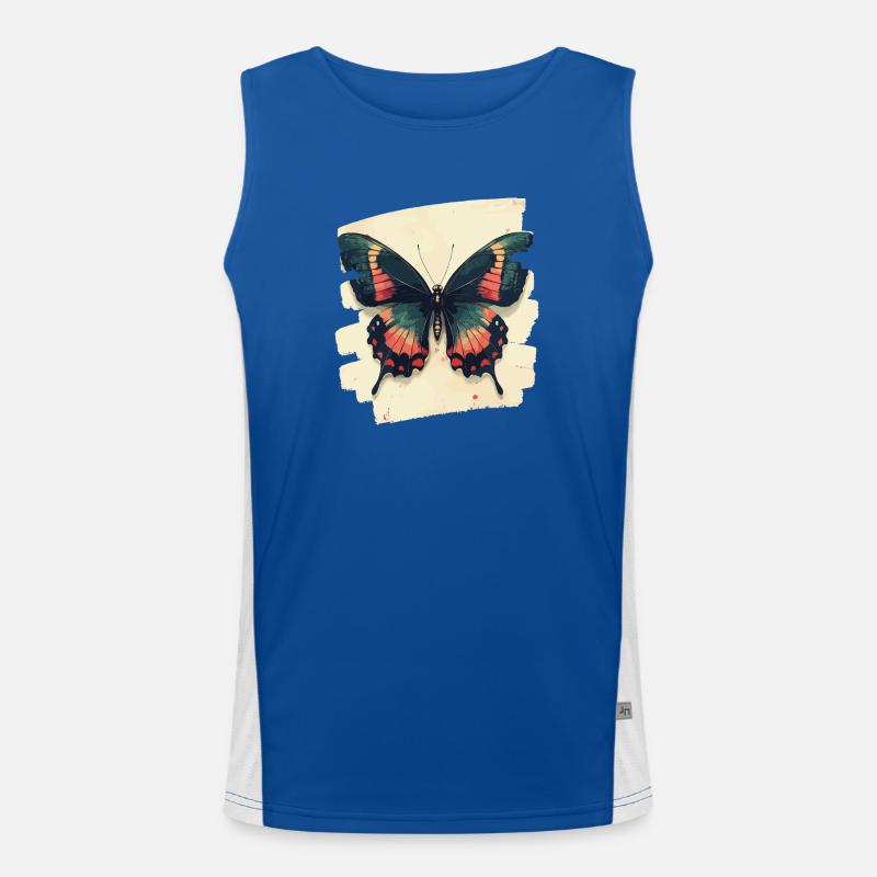 Schmetterling Funktionelles Kontrast-Tank Top für Männer 