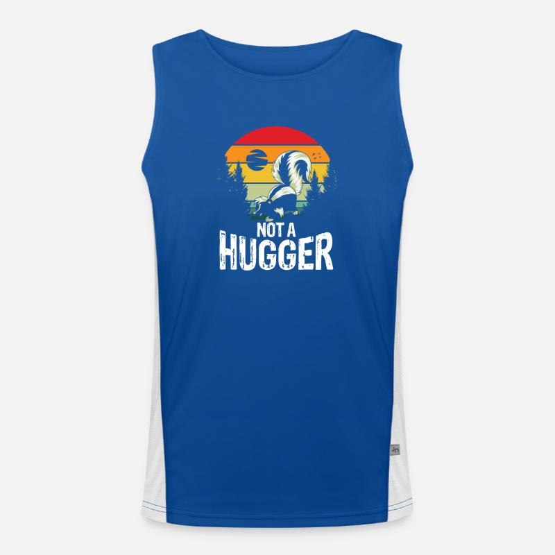 Not a hugger skunk Funktionelles Kontrast-Tank Top für Männer 