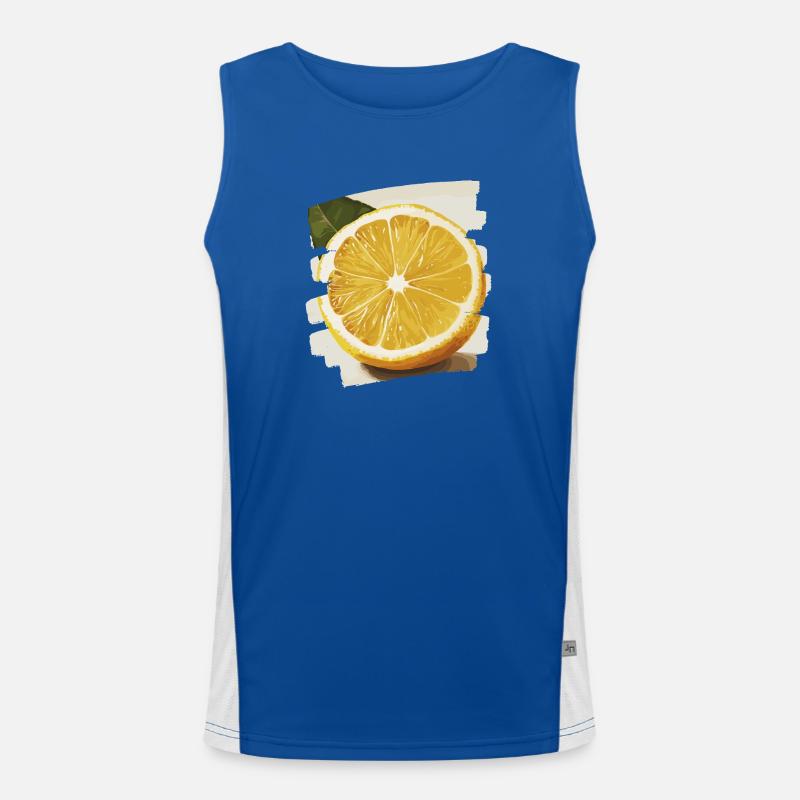 Zitrone Funktionelles Kontrast-Tank Top für Männer 