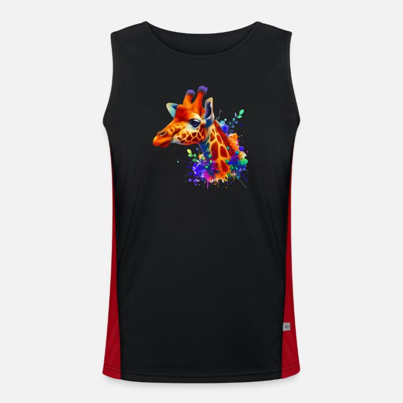 Giraffe Funktionelles Kontrast-Tank Top für Männer 
