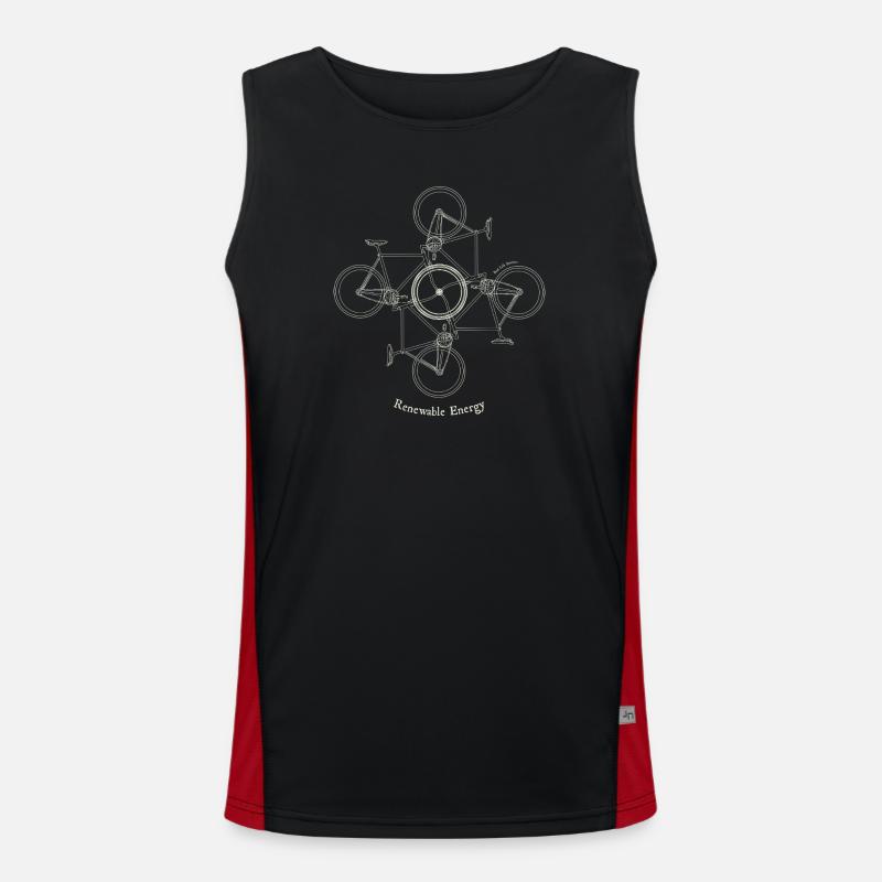 Cycle Grid Renewable Energy - Men's Functional Contrast Tank Top - black/red