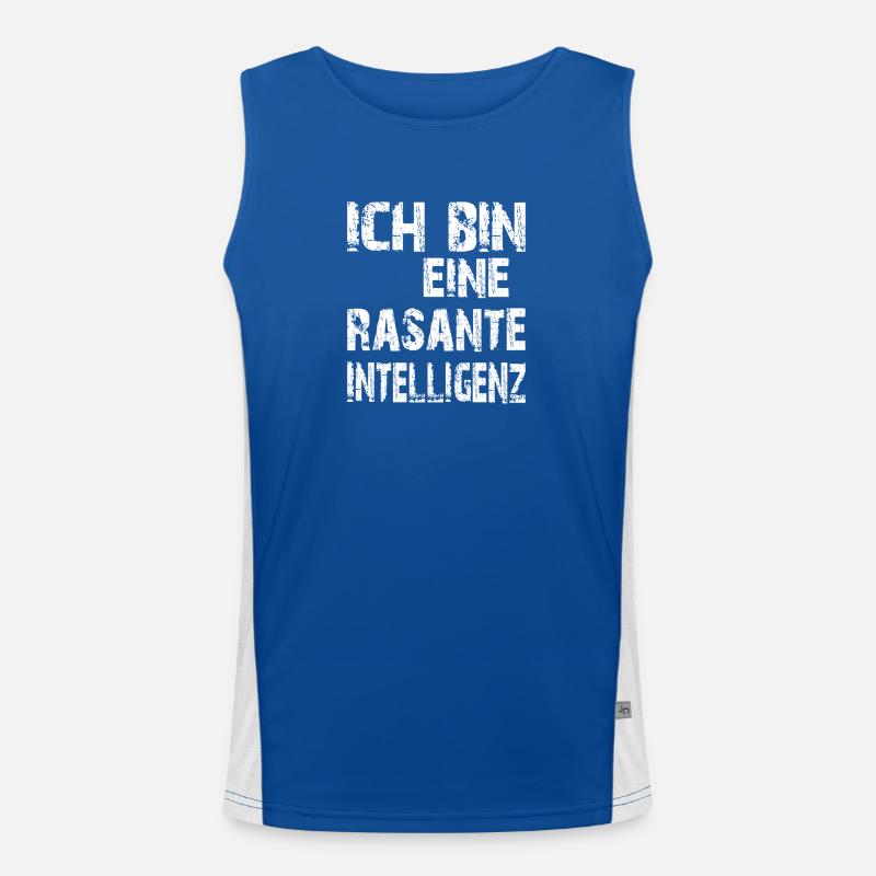 KI Spruch Ich bin eine rasante Intelligenz Funktionelles Kontrast-Tank Top für Männer 