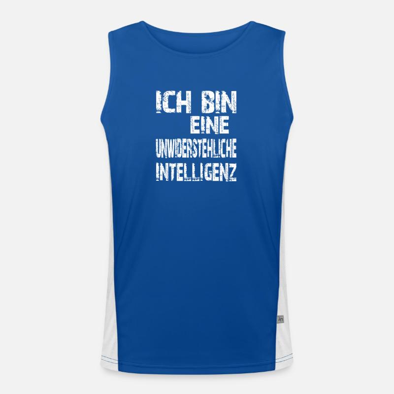 KI Spruch eine unwiderstehliche Intelligenz Funktionelles Kontrast-Tank Top für Männer 