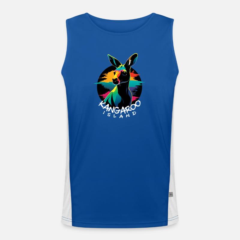 Känguru-Insel Funktionelles Kontrast-Tank Top für Männer 