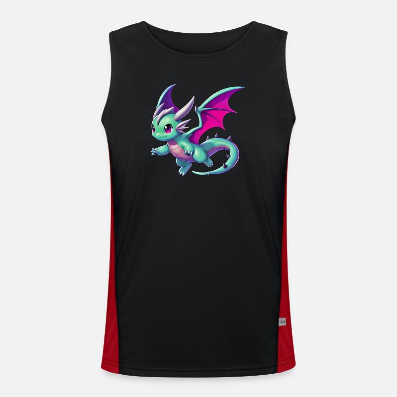 Drache Funktionelles Kontrast-Tank Top für Männer 