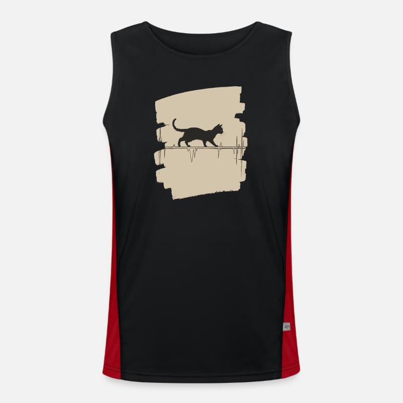 ECG cat Men's Functional Contrast Tank Top 