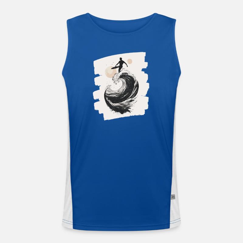 Surfer Funktionelles Kontrast-Tank Top für Männer 