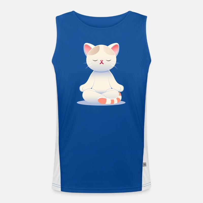 Chat Zen - La pleine conscience aux couleurs douces Débardeur respirant contrasté Homme 