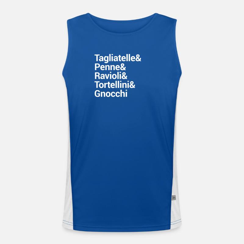 Pasta Culinary Typography Design Men's Functional Contrast Tank Top 