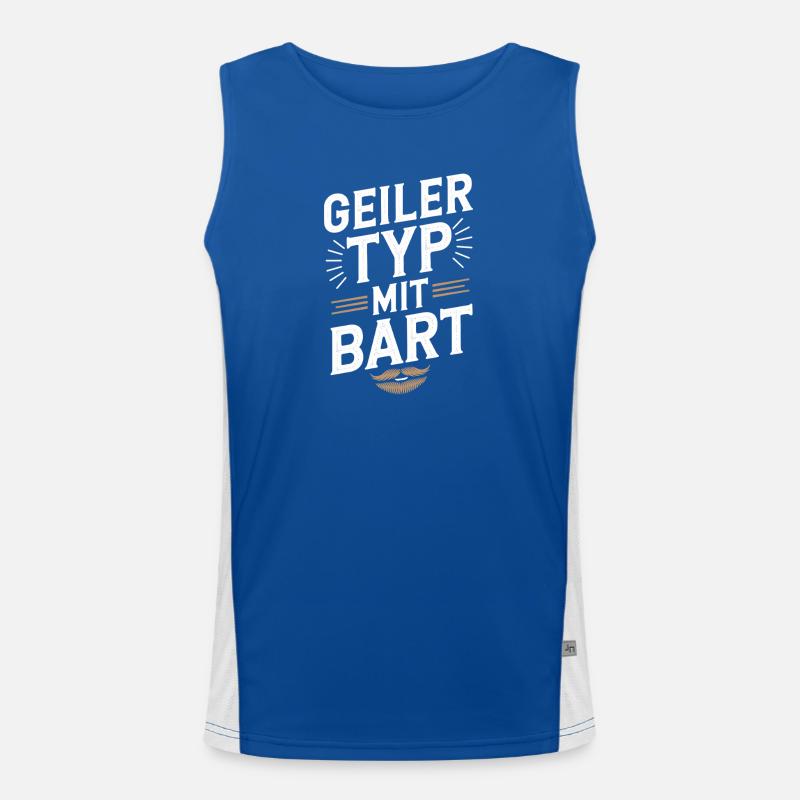 Geiler Typ Mit Bart Bartträger Barbier Vollbart Funktionelles Kontrast-Tank Top für Männer 
