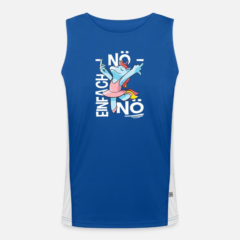 Nö Einfach Nö Lustig Spruch Ironie Arbeit Sprüche Funktionelles Kontrast-Tank Top für Männer 