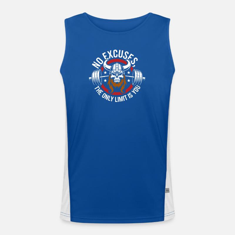 Wikinger Schädel Grenzenlos Funktionelles Kontrast-Tank Top für Männer 