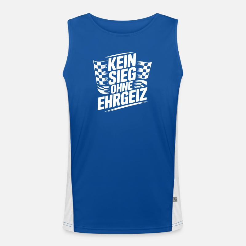 Kein Sieg ohne Ehrgeiz Funktionelles Kontrast-Tank Top für Männer 