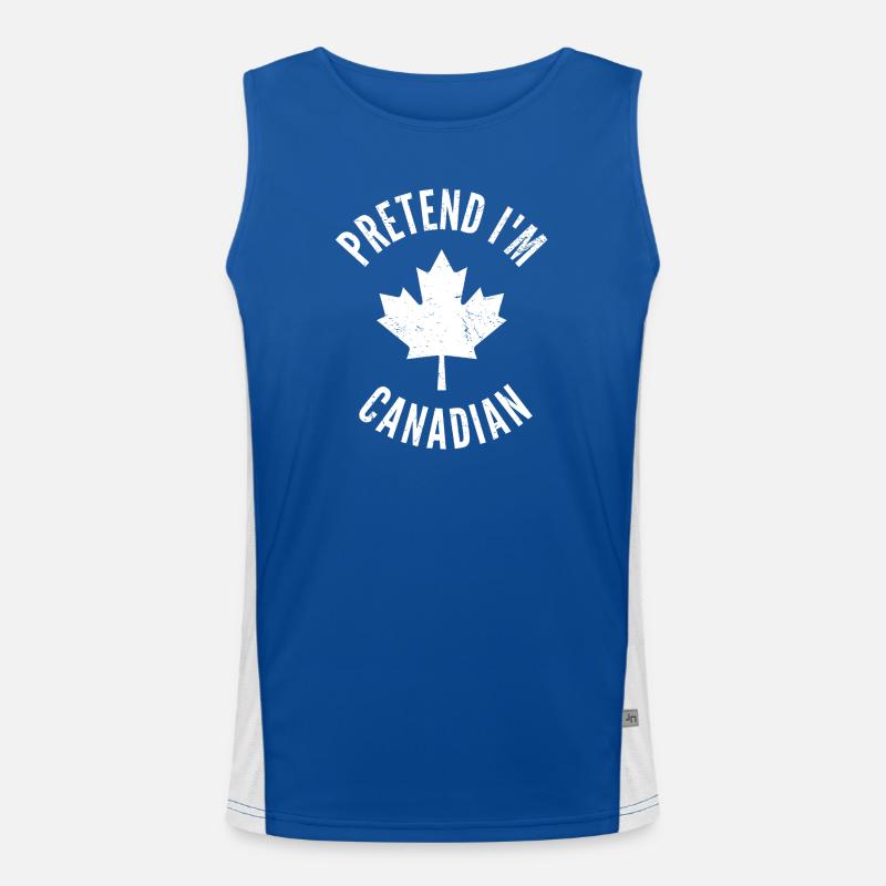 Faites semblant d’être une feuille d’érable canadienne Débardeur respirant contrasté Homme 