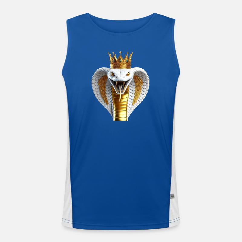 Cobra roi avec couronne Débardeur respirant contrasté Homme 