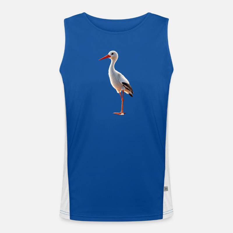 Stork Lover White Stork Giant Stork Storks Storks Men's Functional Contrast Tank Top 