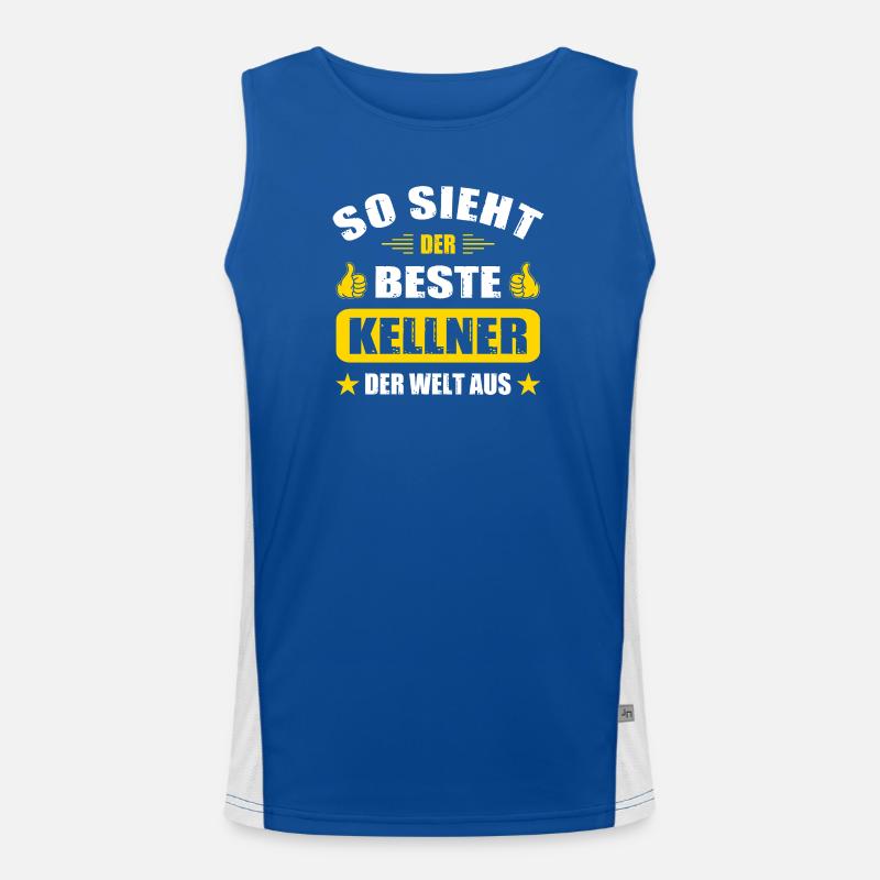 Kellner Geschenke Abschied Gastronomie Funktionelles Kontrast-Tank Top für Männer 