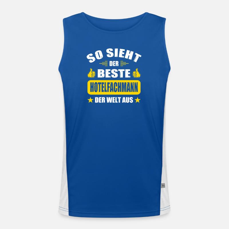 Hotelfachmann Abschluss Geschenke Abschied Funktionelles Kontrast-Tank Top für Männer 