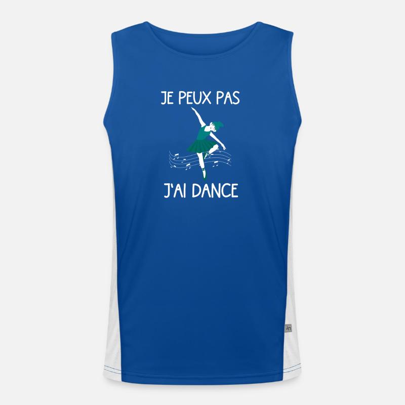 Ich kann nicht tanzen lustige Geschenkidee Funktionelles Kontrast-Tank Top für Männer 