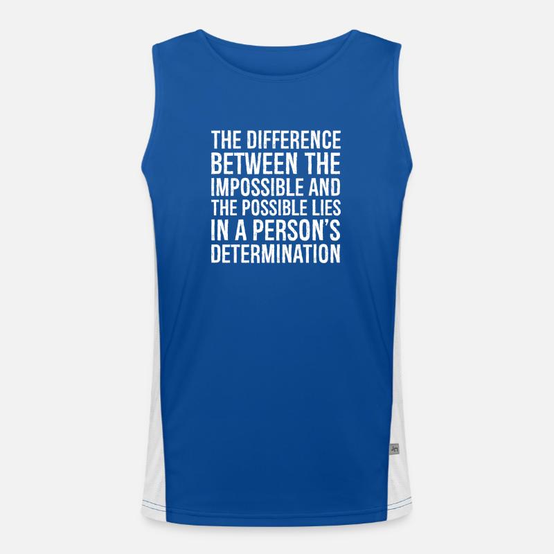 Der Unterschied zwischen dem Unmöglichen und dem Funktionelles Kontrast-Tank Top für Männer 