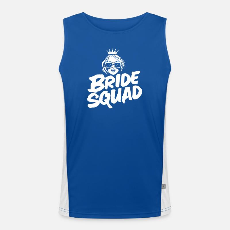 Braut „Bride Squad“-Design Funktionelles Kontrast-Tank Top für Männer 