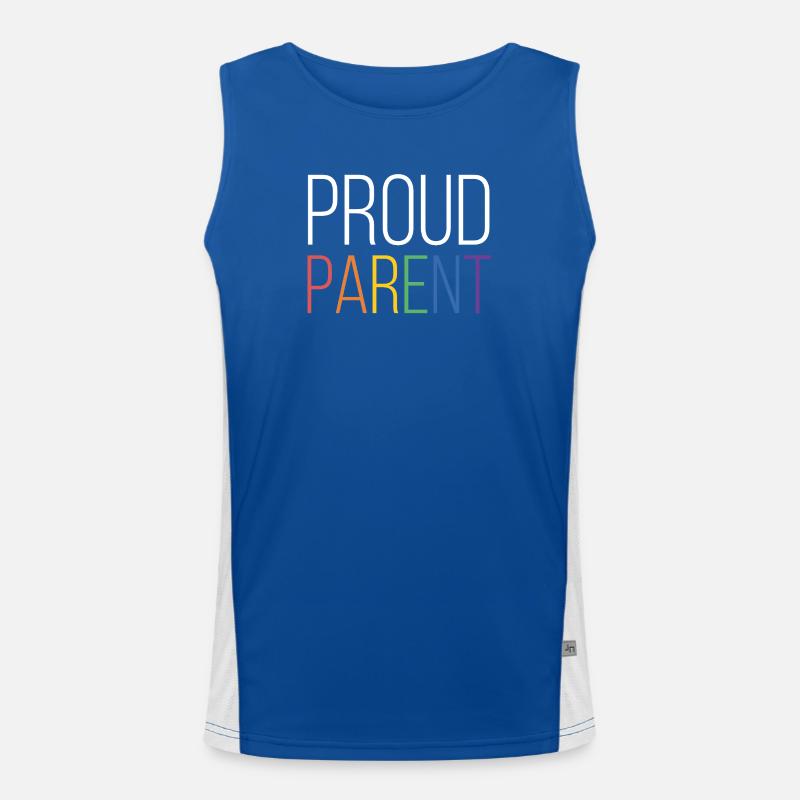 LGBTQ Pride Month - Stolze Eltern Funktionelles Kontrast-Tank Top für Männer 