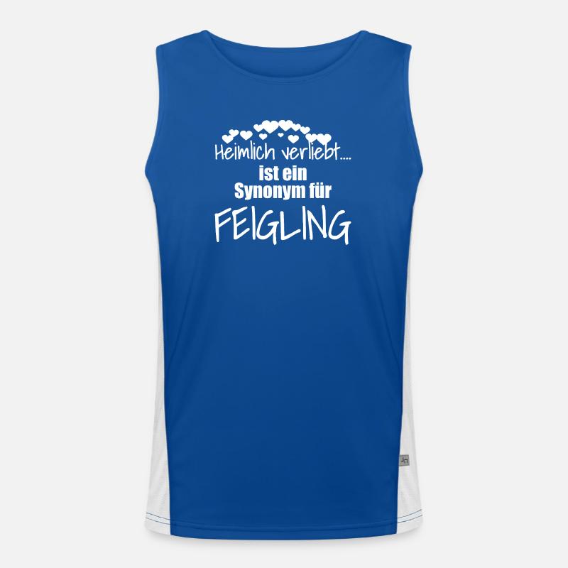 Witziger Spruch Partnersuche Statement Single Funktionelles Kontrast-Tank Top für Männer 