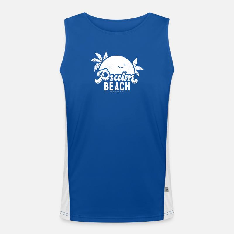 Psalmbeach (4) blanc Débardeur respirant contrasté Homme 