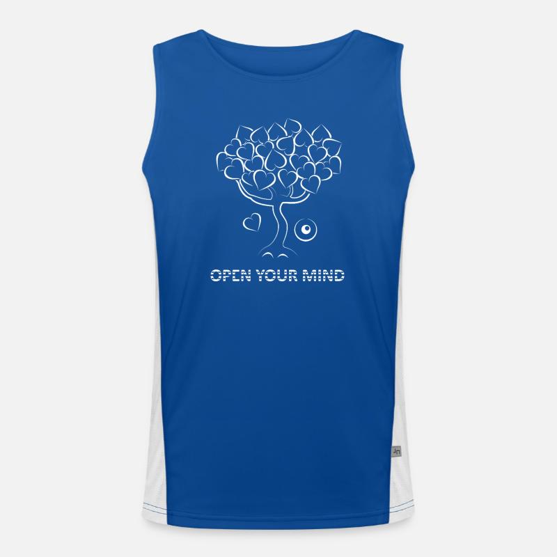 Open your mind tree Men's Functional Contrast Tank Top 