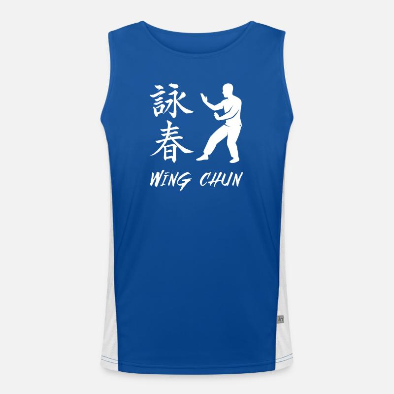 Wing Chun Fighter Funktionelles Kontrast-Tank Top für Männer 