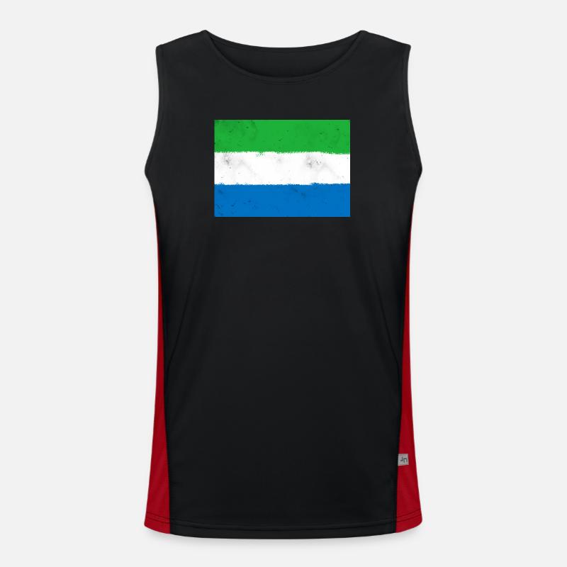 Drapeau de la Sierra Leone Débardeur respirant contrasté Homme 