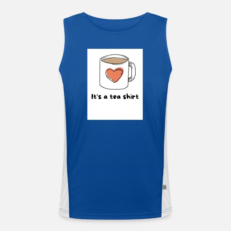 Herz Kaffeebecher Tee Shirt Design Funktionelles Kontrast-Tank Top für Männer 