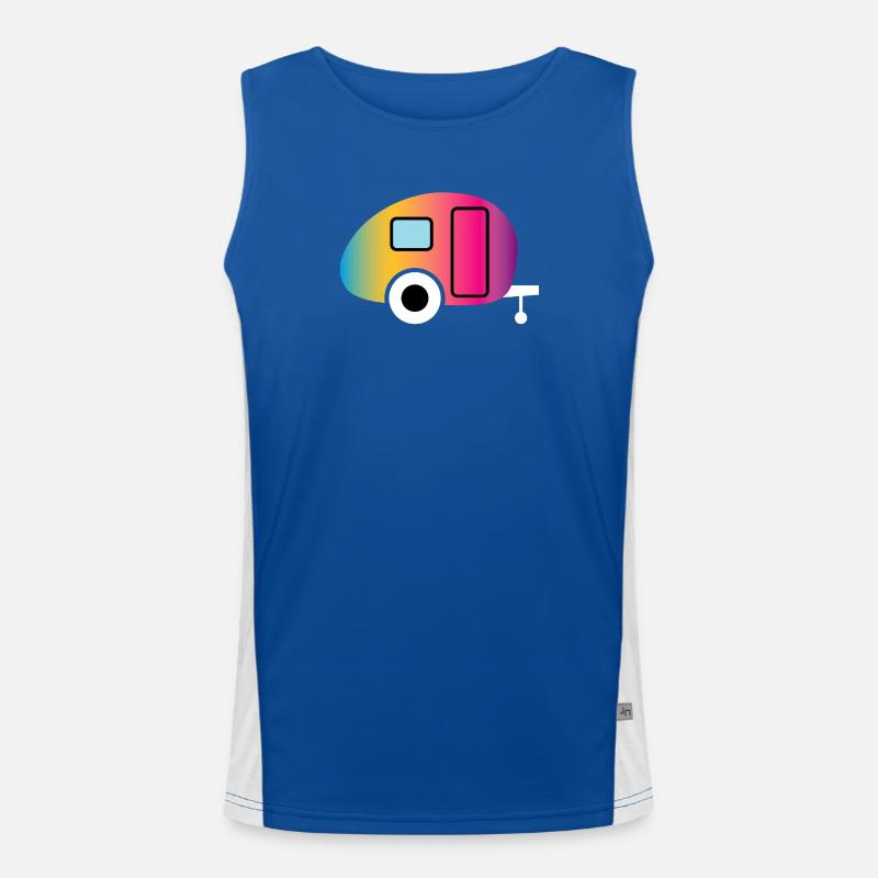 Caravan Caravan Gradient Camping Camper Fan Men's Functional Contrast Tank Top 
