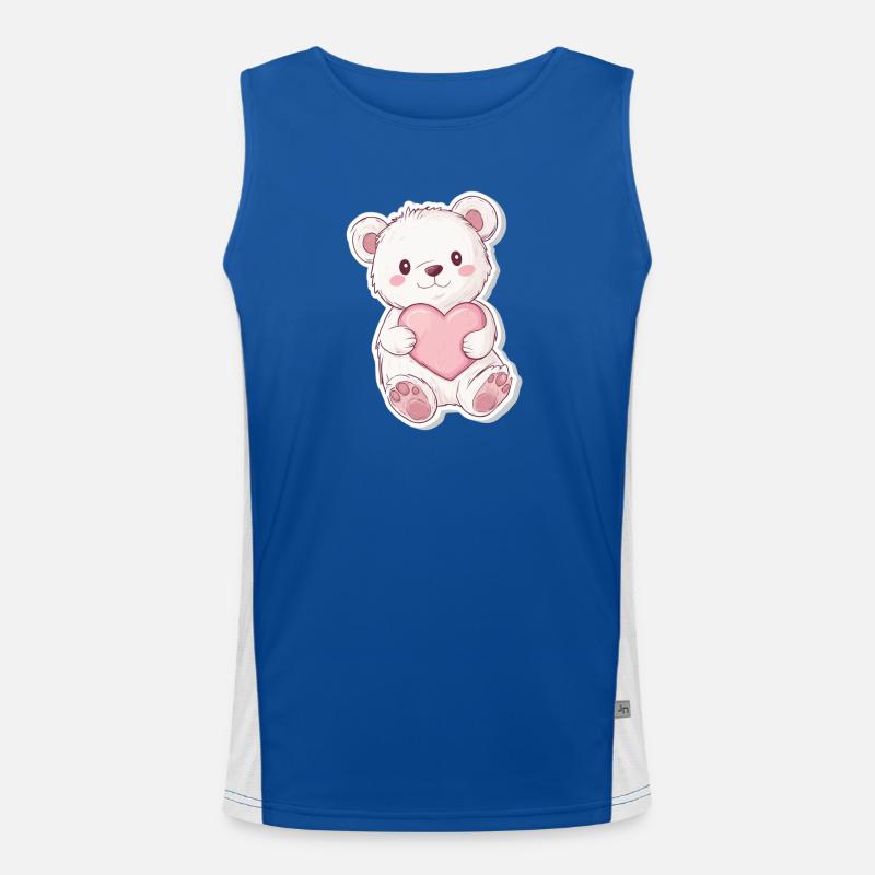 Cute Bear – Gift Idea for Forest & Animal Fans Men's Functional Contrast Tank Top 