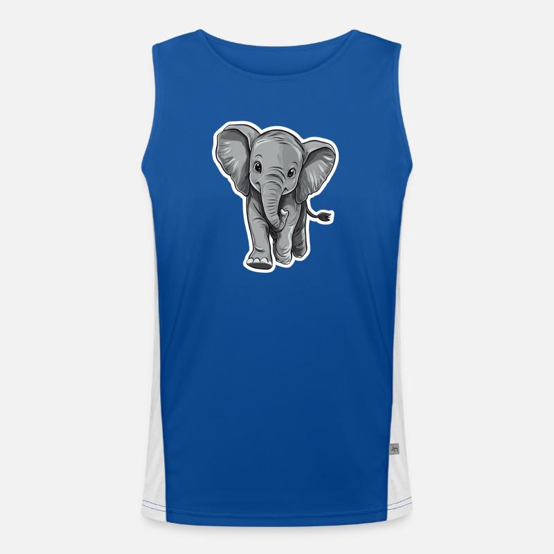 Elefant Funktionelles Kontrast-Tank Top für Männer 