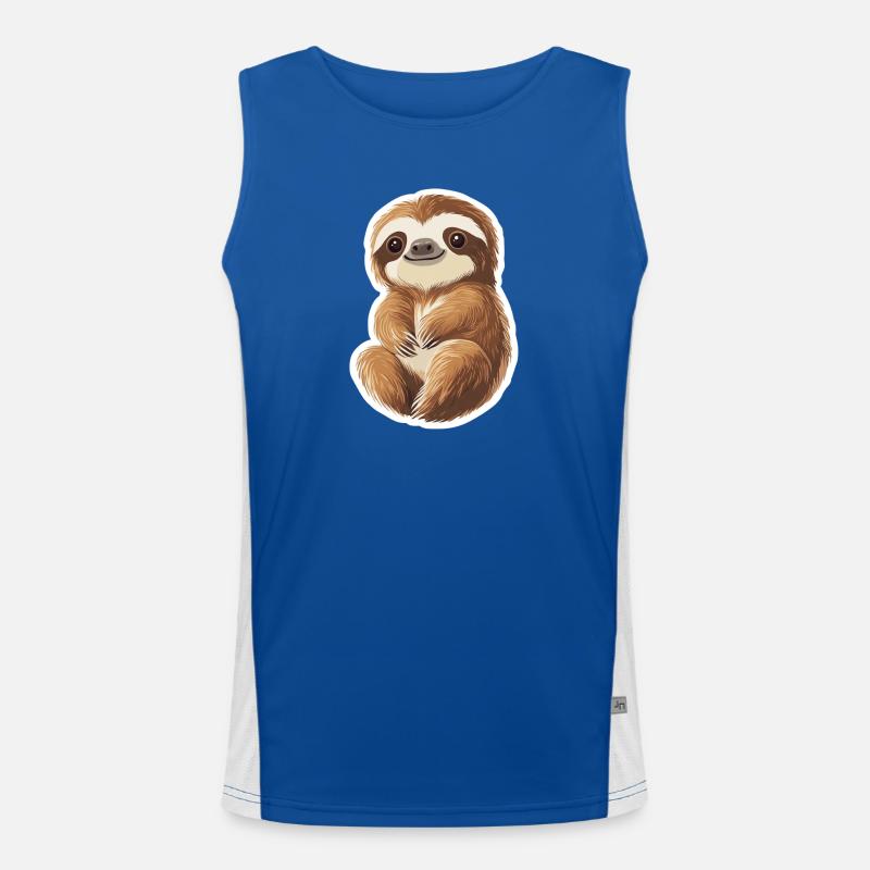 Faultier Funktionelles Kontrast-Tank Top für Männer 