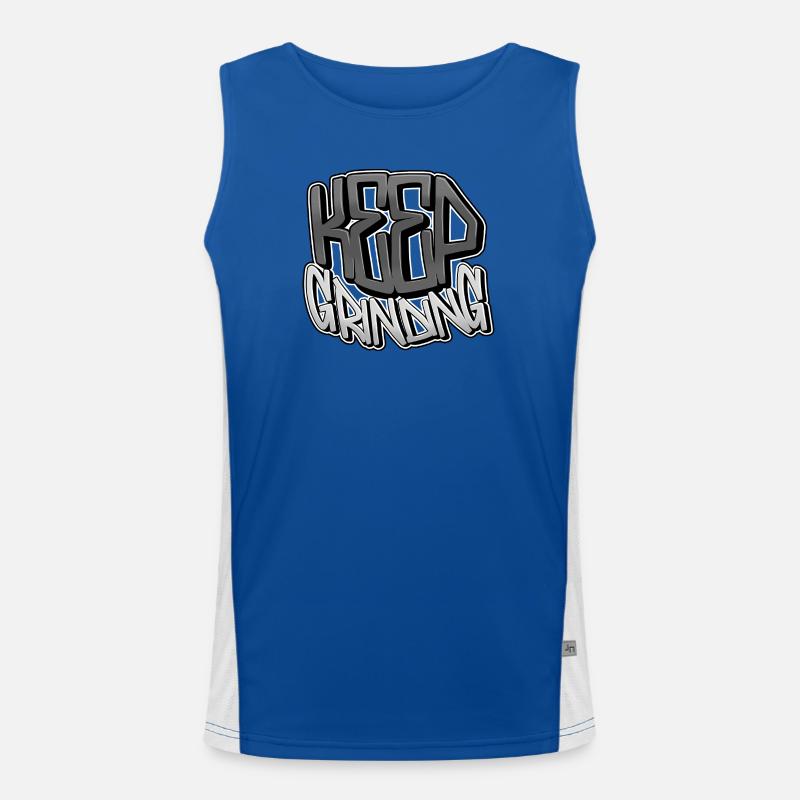 Keep Grinding Funktionelles Kontrast-Tank Top für Männer 